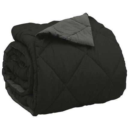 Helårs dyne Sort og Anthracit 200 x 200 cm Mikrofiber