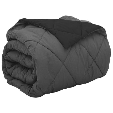Helårs dyne Sort og Anthracit 200 x 240 cm Mikrofiber