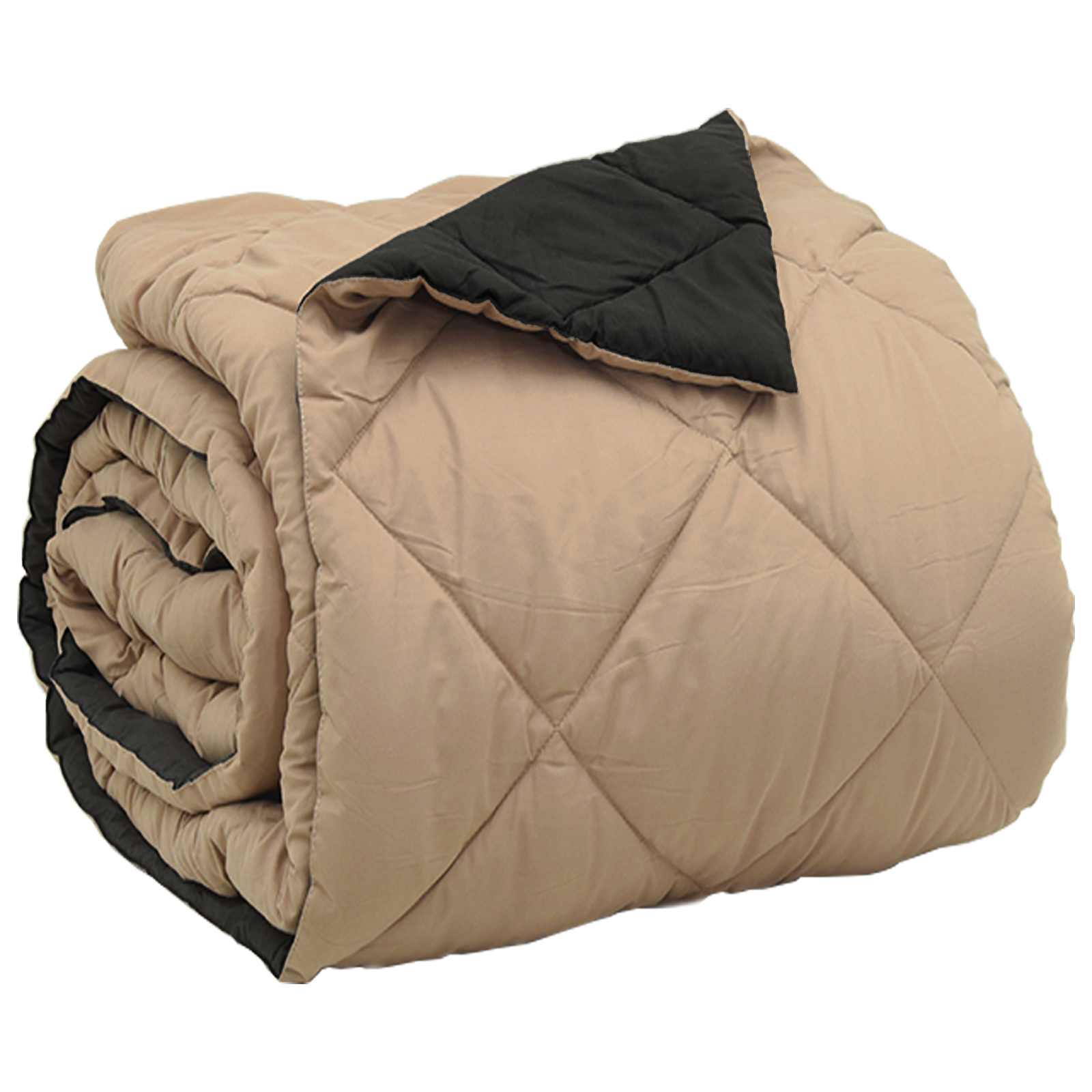 Helårs dyne Sort og Taupe 200 x 240 cm Mikrofiber