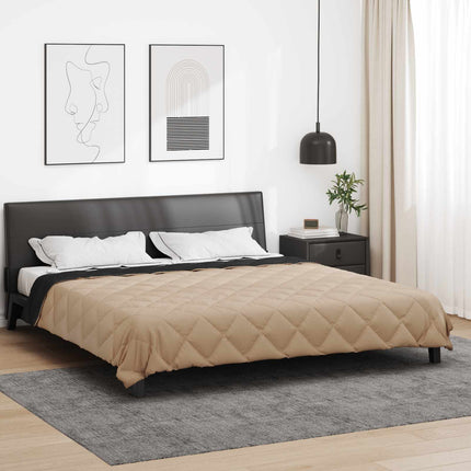 Helårs dyne Sort og Taupe 200 x 220 cm Mikrofiber