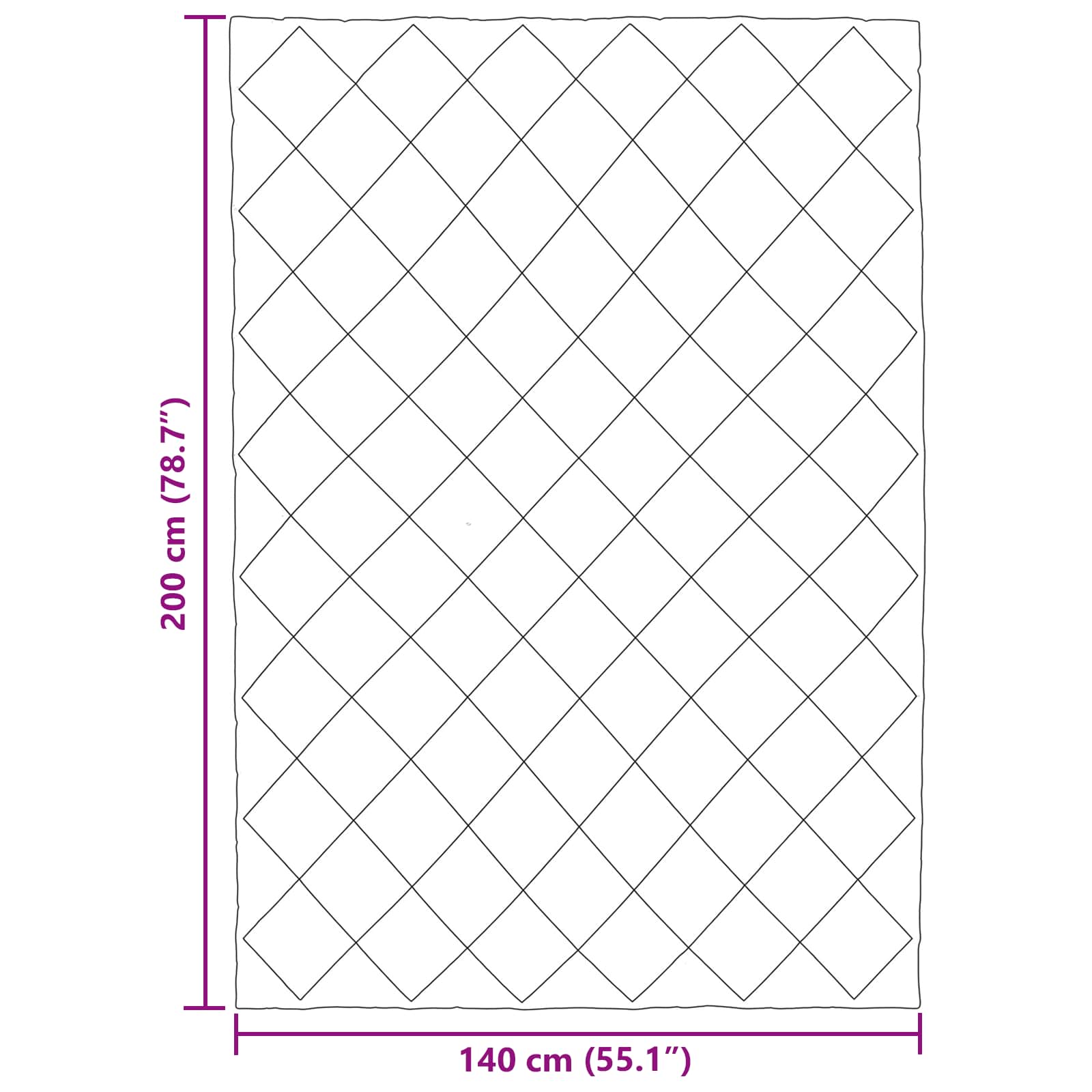 Vinter dyne Sort og Anthracit 140 x 200 cm Mikrofiber