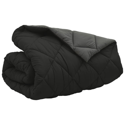 Vinter dyne Sort og Anthracit 220 x 260 cm Mikrofiber