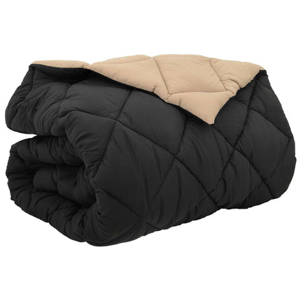 Vinter dyne Sort og Taupe 200 x 240 cm Mikrofiber