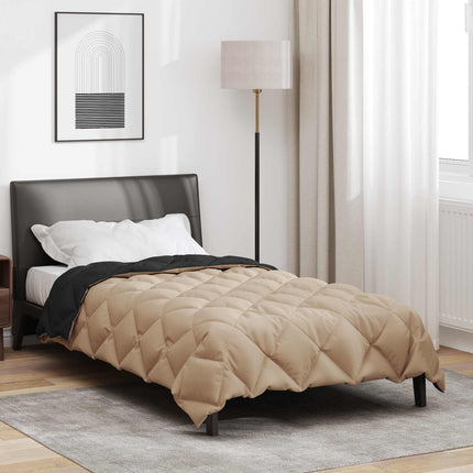 Vinter dyne Sort og Taupe 155 x 220 cm Mikrofiber