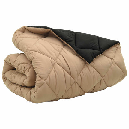 Vinter dyne Sort og Taupe 220 x 260 cm Mikrofiber