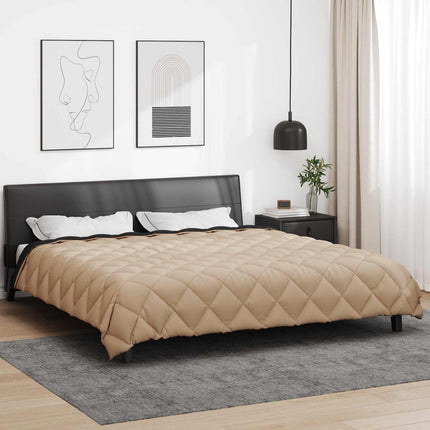 Vinter dyne Sort og Taupe 240 x 260 cm Mikrofiber