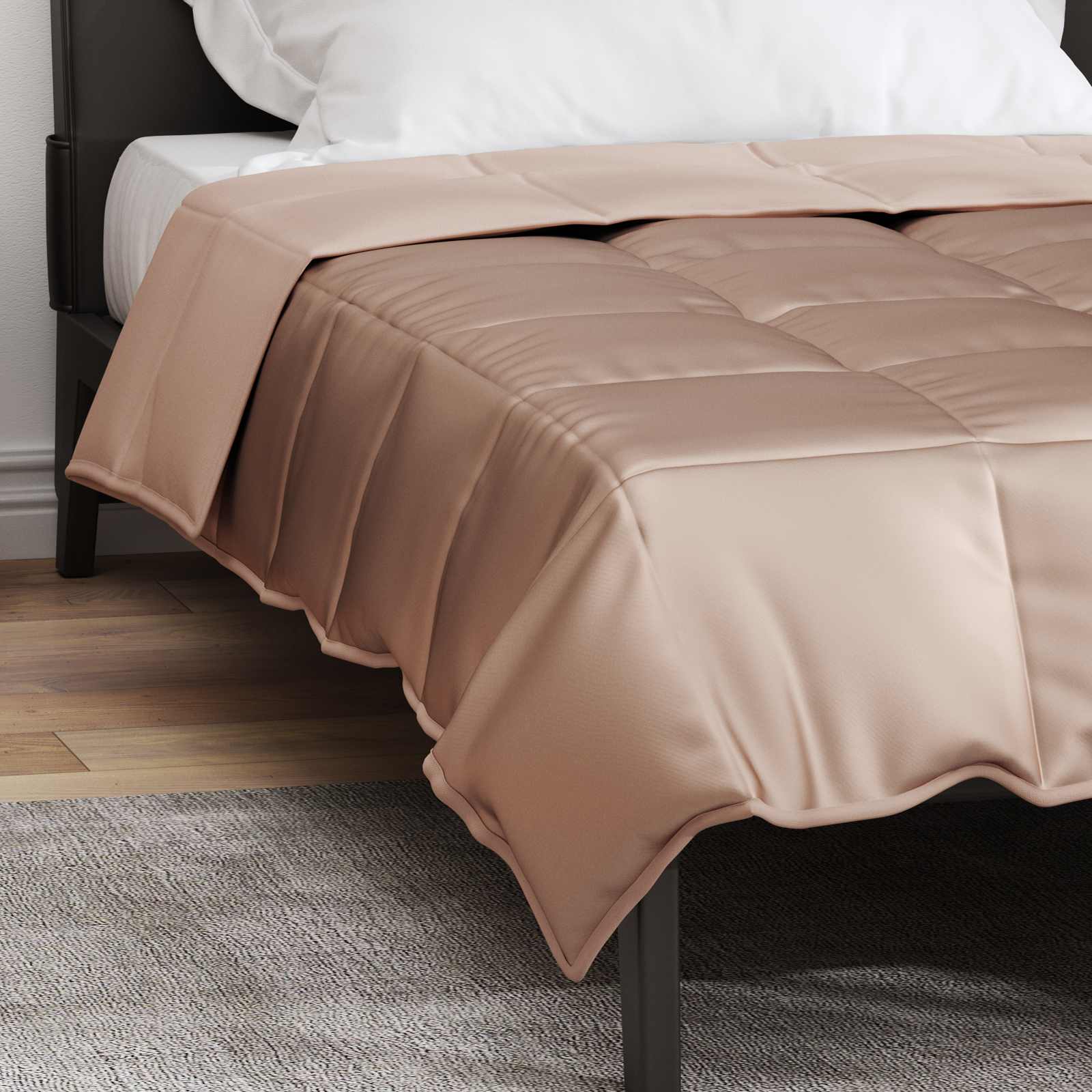 Sommer dyne Guld 140 x 200 cm Satin og Mikrofiber
