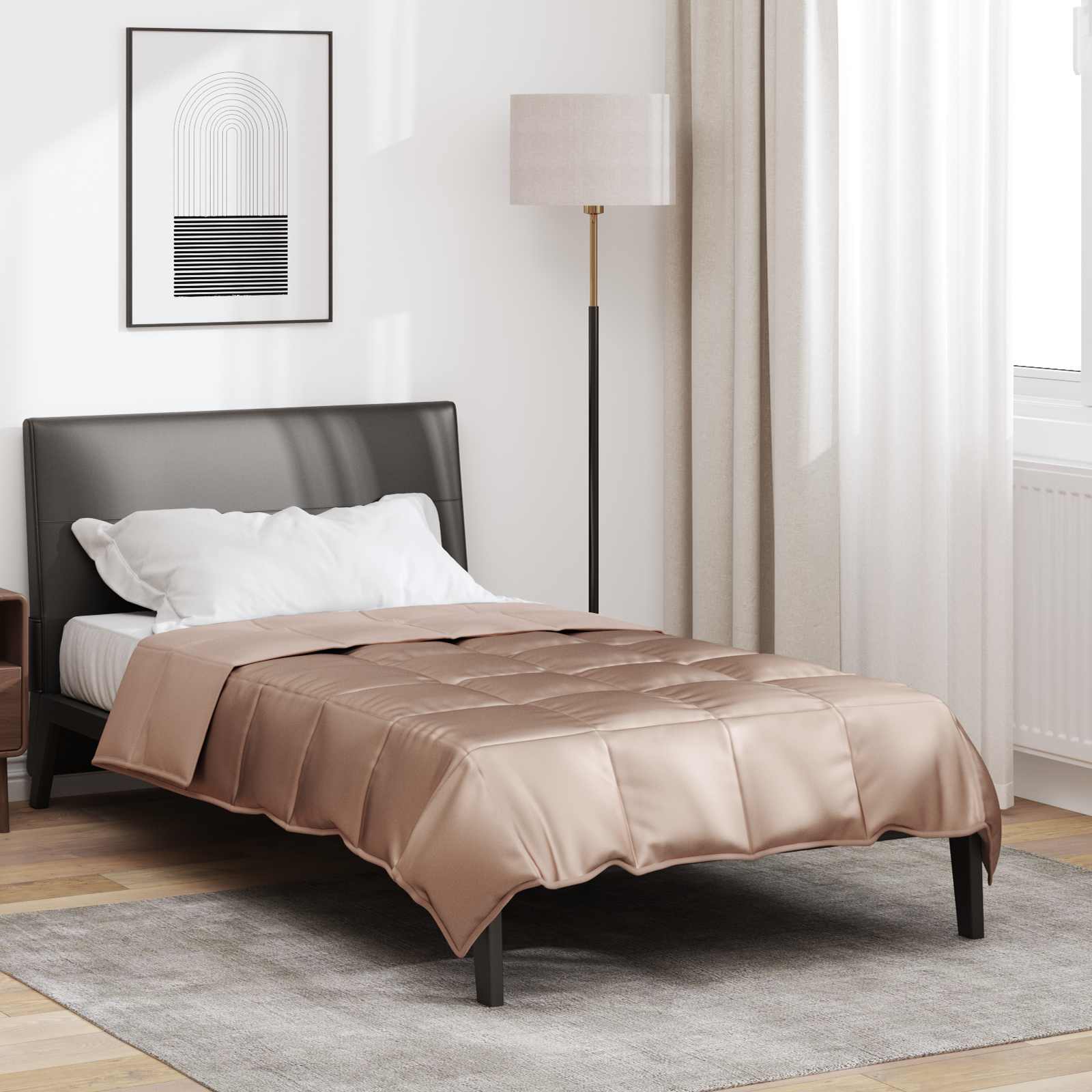 Sommer dyne Guld 140 x 200 cm Satin og Mikrofiber