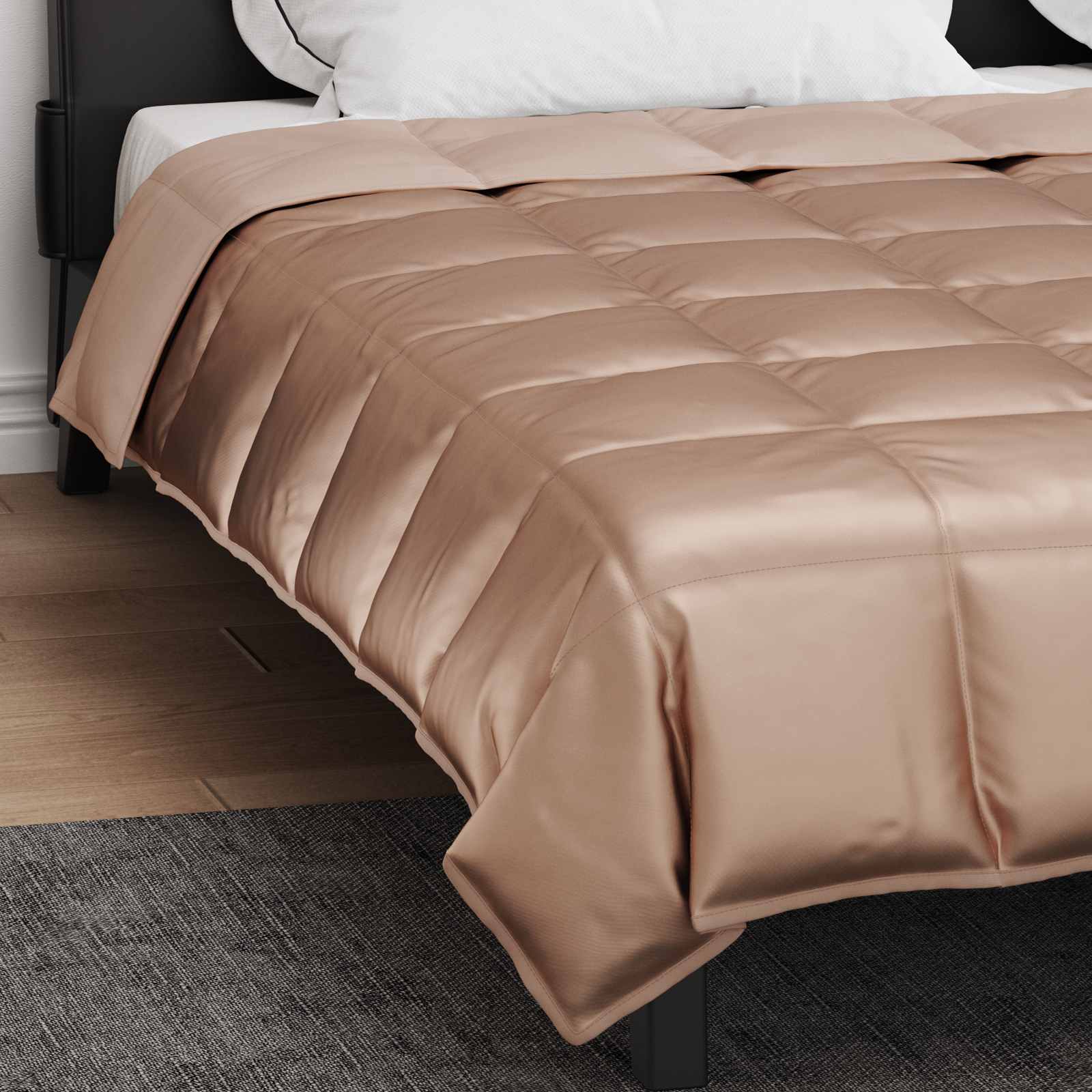 Sommer dyne Guld 220 x 240 cm Satin og Mikrofiber