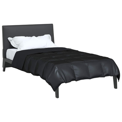 Sommer dyne Sort 135 x 220 cm Satin og Mikrofiber