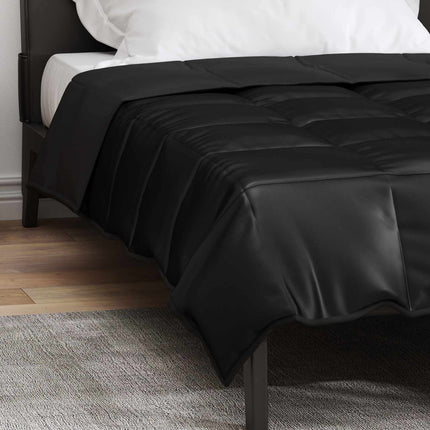 Helårs dyne Sort 155 x 220 cm Satin og Mikrofiber