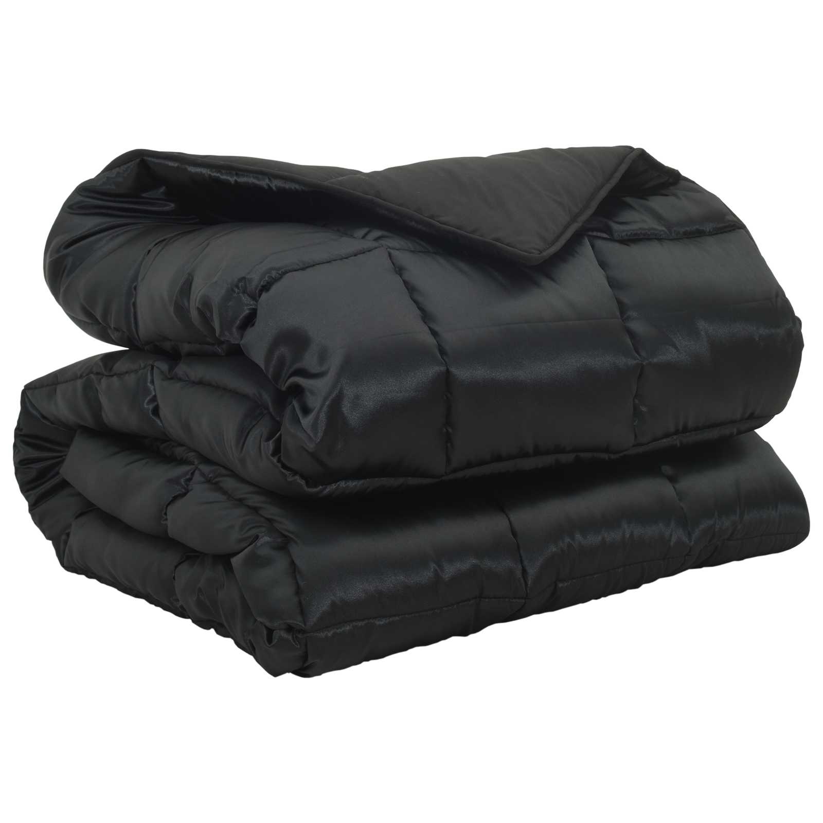 Vinter dyne Sort 220 x 240 cm Satin og Mikrofiber