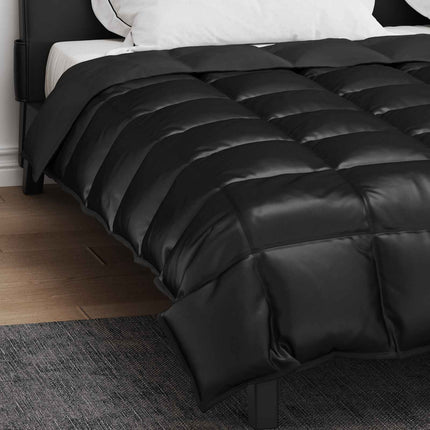 Vinter dyne Sort 240 x 260 cm Satin og Mikrofiber