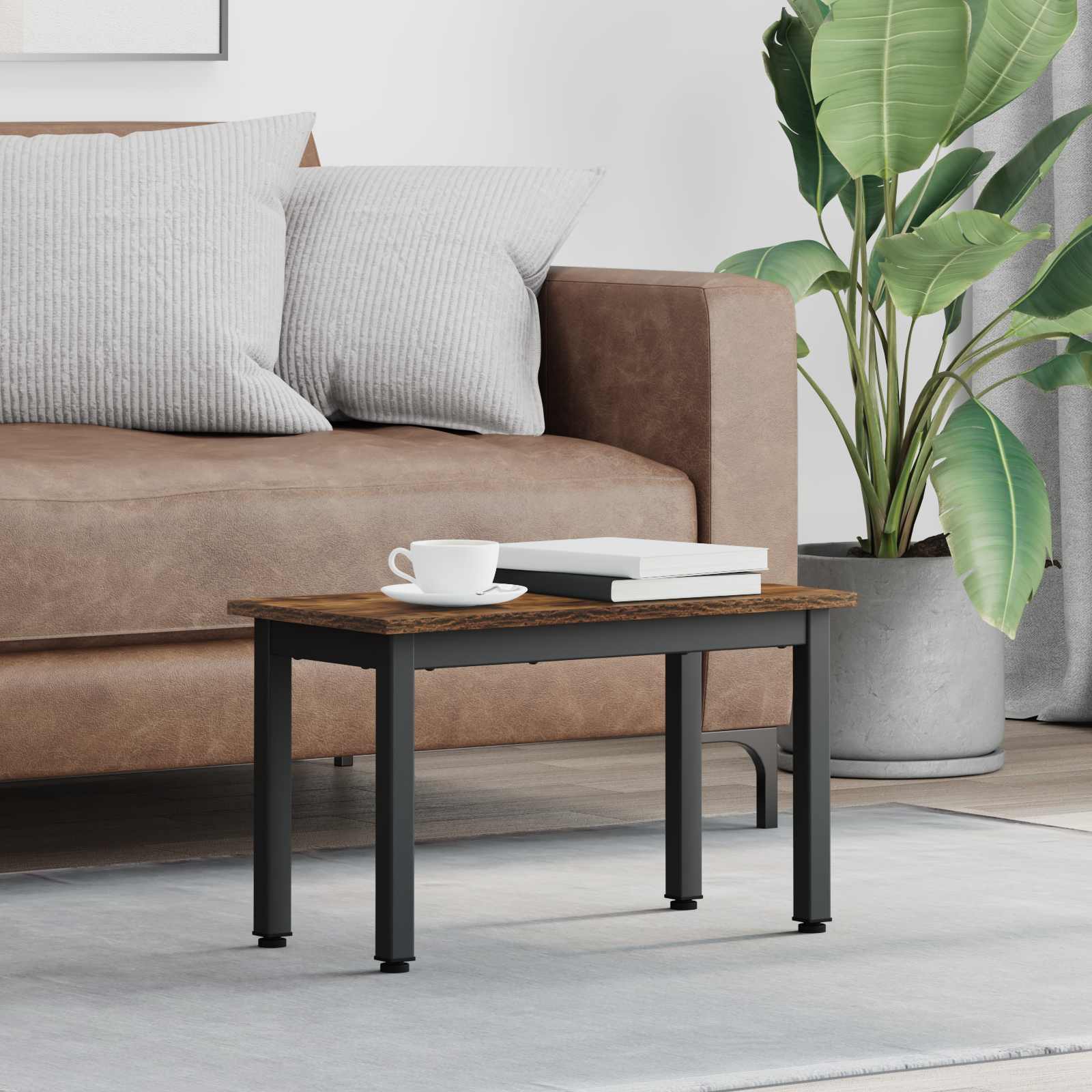 Sofabord Røget Eg 60 x 30 x 36 cm Konstrueret træ