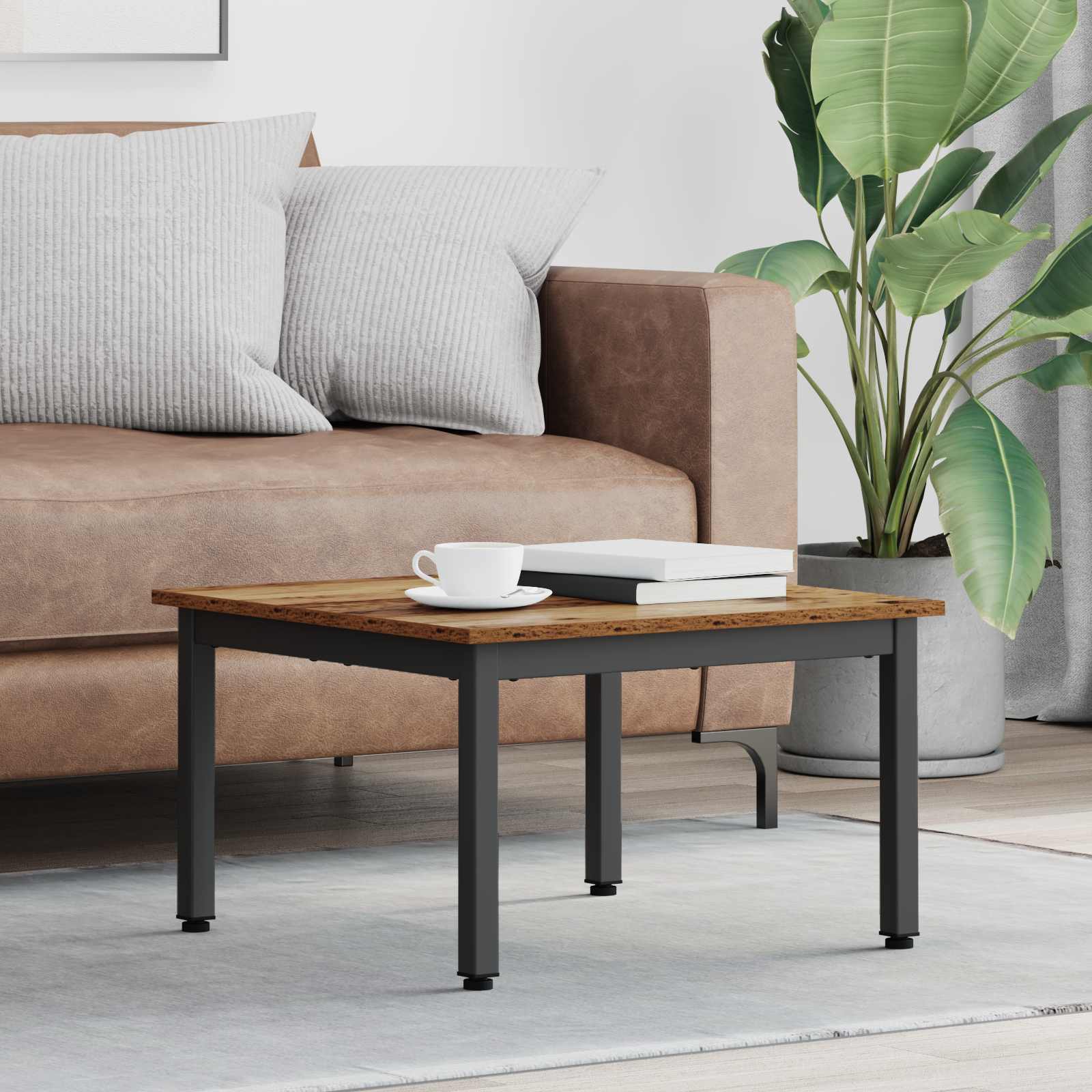 Sofabord Gammelt træ 60 x 60 x 36 cm Konstrueret træ