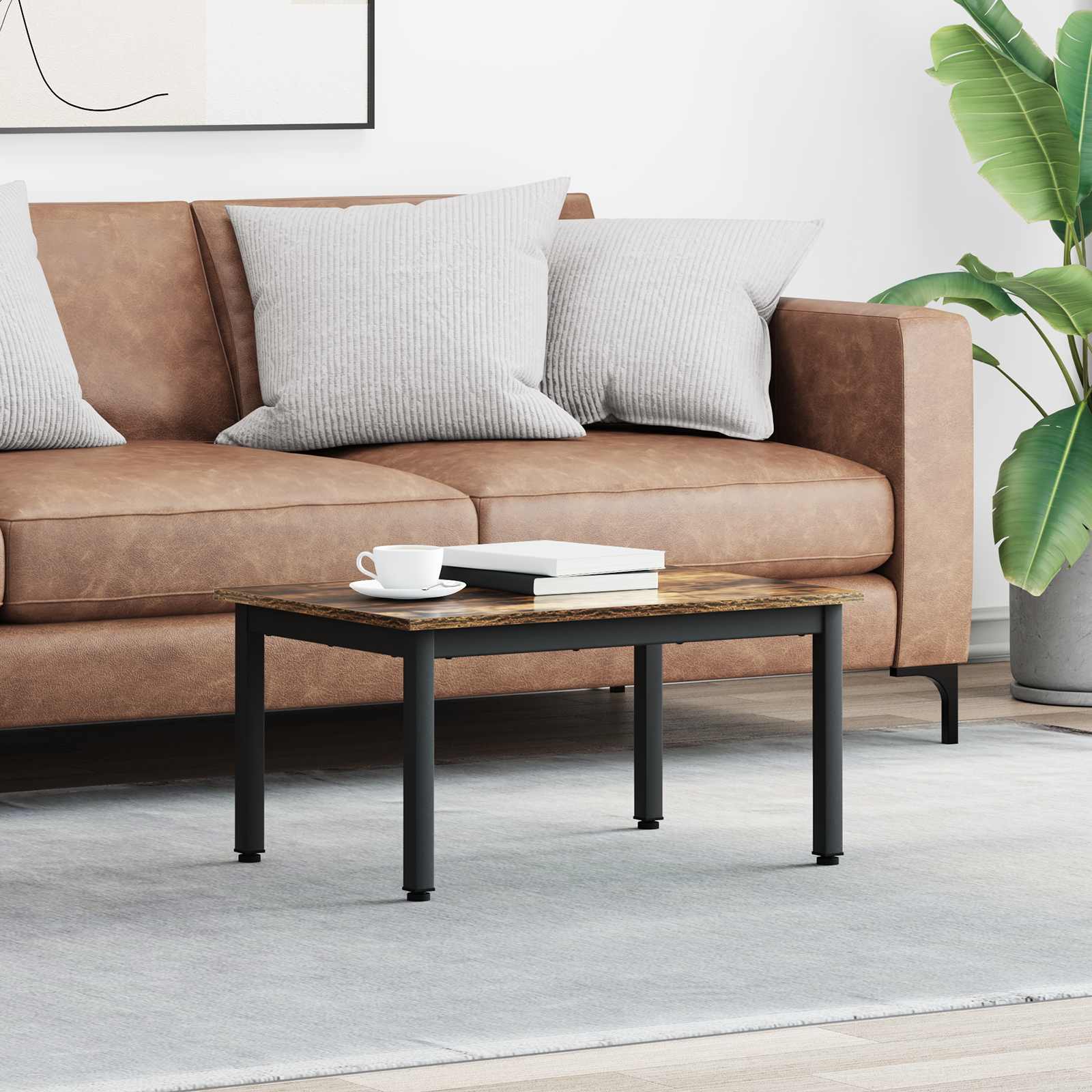 Sofabord Røget Eg 70 x 50 x 36 cm Konstrueret træ