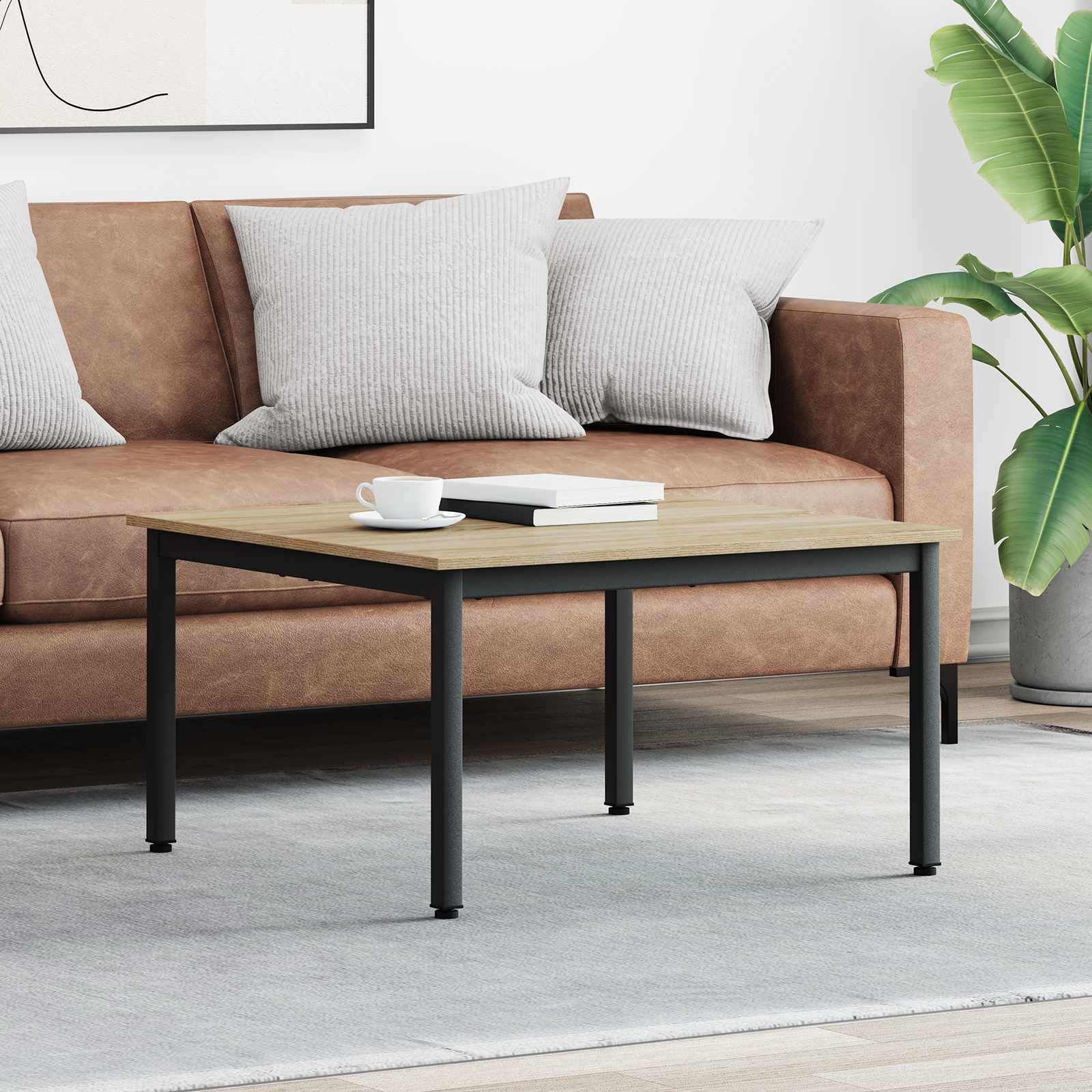 Sofabord Sonoma 80 x 80 x 45 cm Konstrueret træ