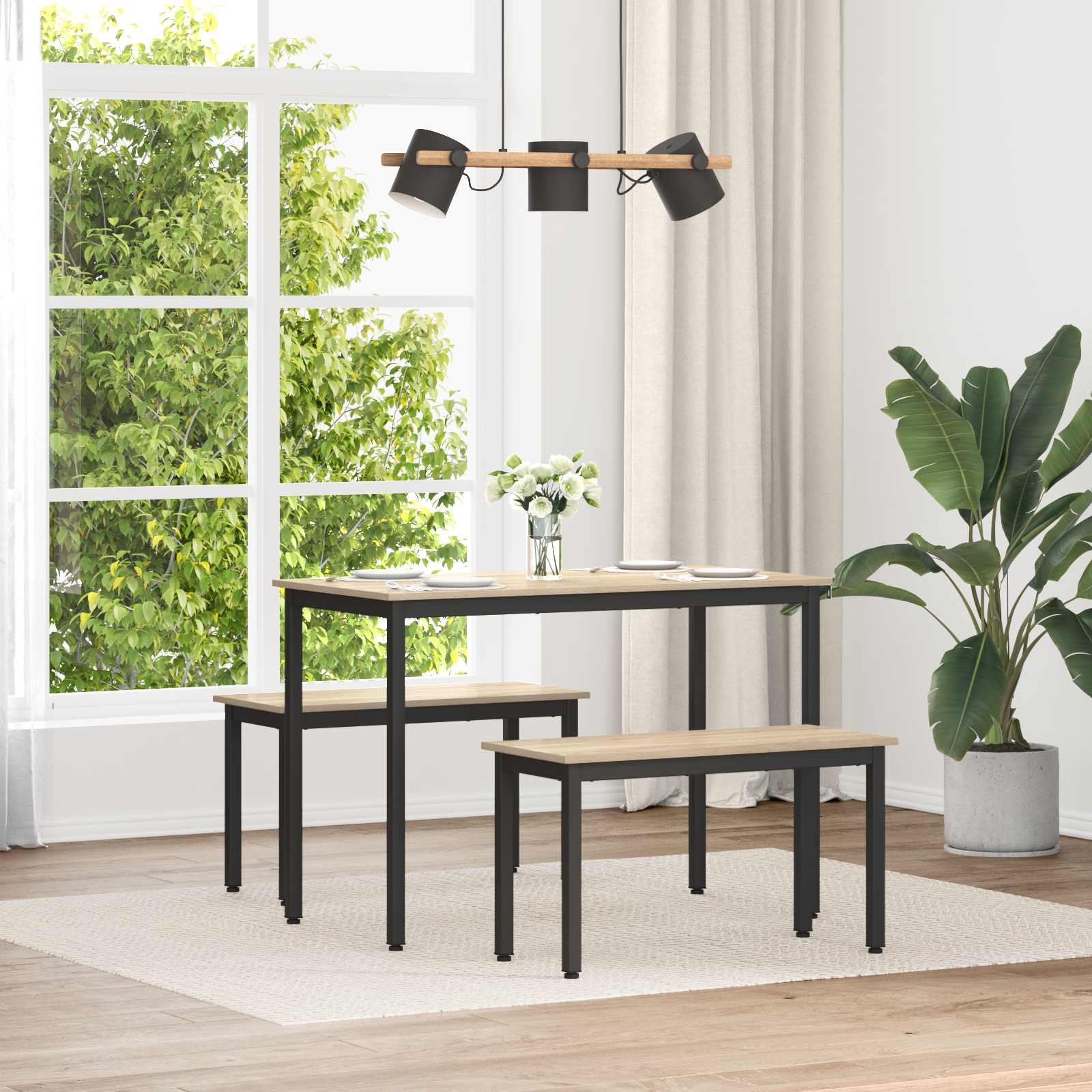 bænk Sonoma 80 x 35 x 45 cm Konstrueret træ