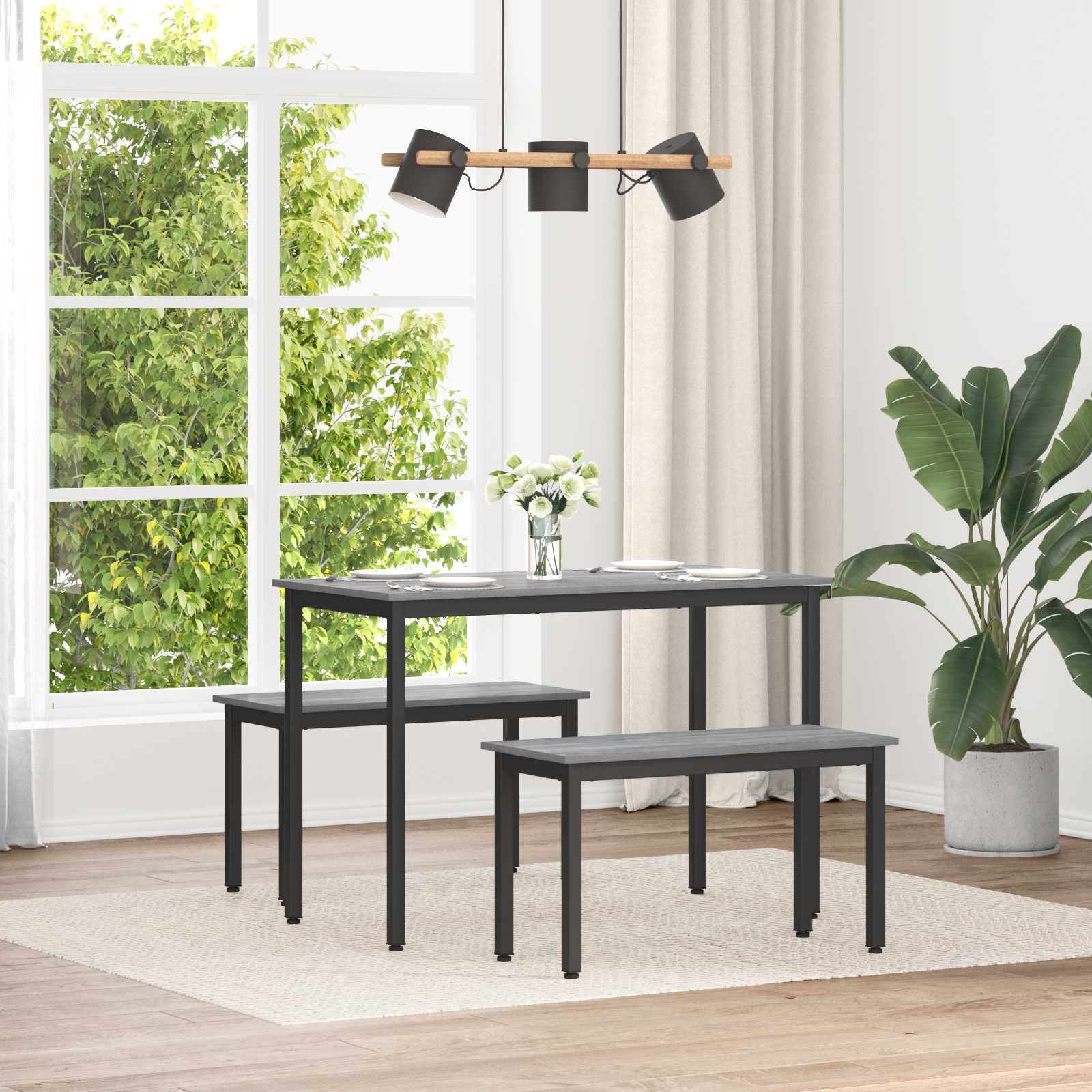 bænk Grå Sonoma 80 x 35 x 45 cm Konstrueret træ