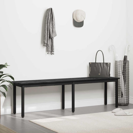 bænk Sort eg 160 x 35 x 45 cm Konstrueret træ