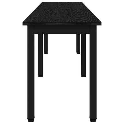 bænk Sort eg 200 x 35 x 45 cm Konstrueret træ