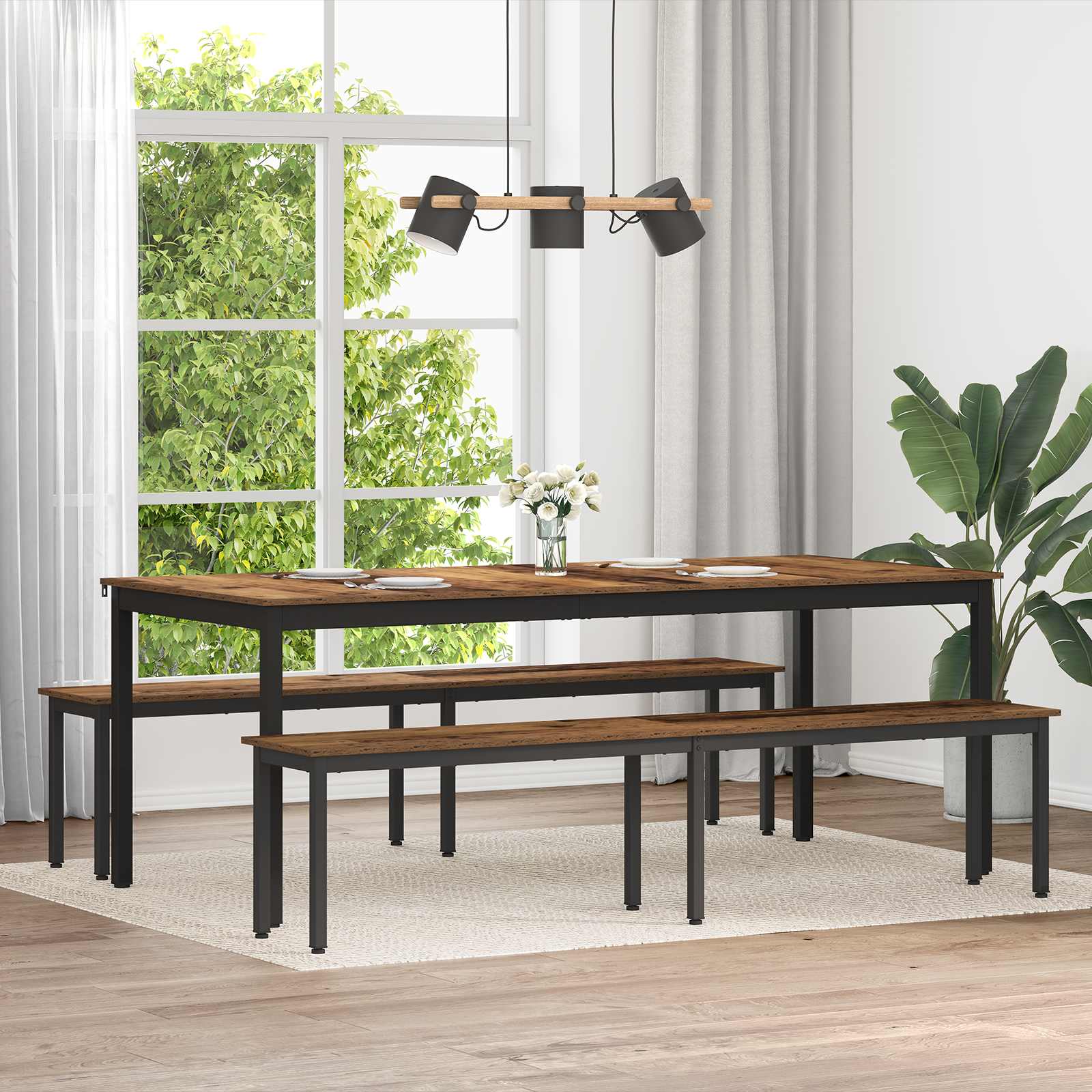 bænk Gammelt træ 200 x 35 x 45 cm Konstrueret træ