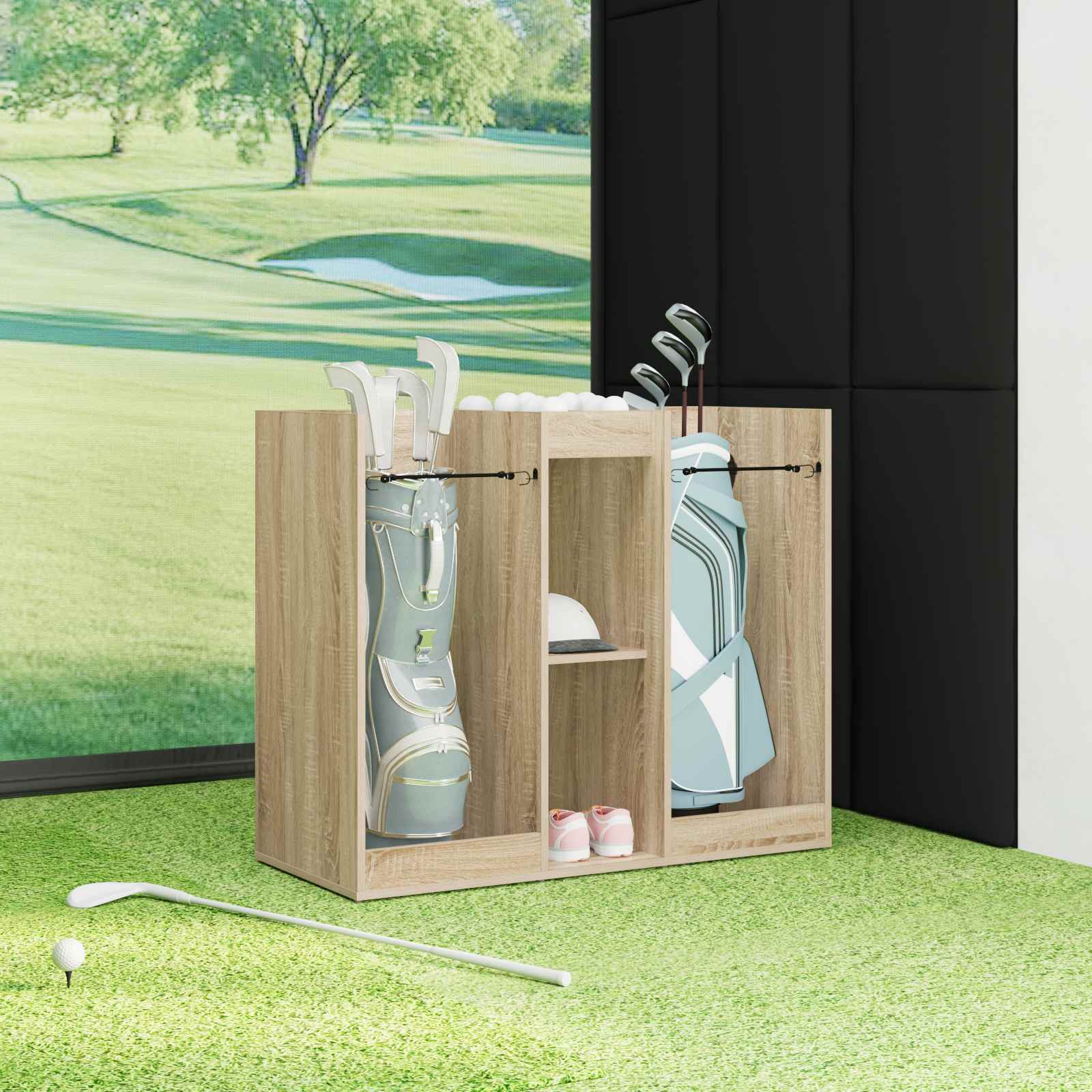 Golf Skab Ensfarvet Sonoma eg 102 x 45 x 85,5 cm