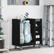 Golf Skab med hjul Ensfarvet Sort eg 90 x 45 x 98 cm
