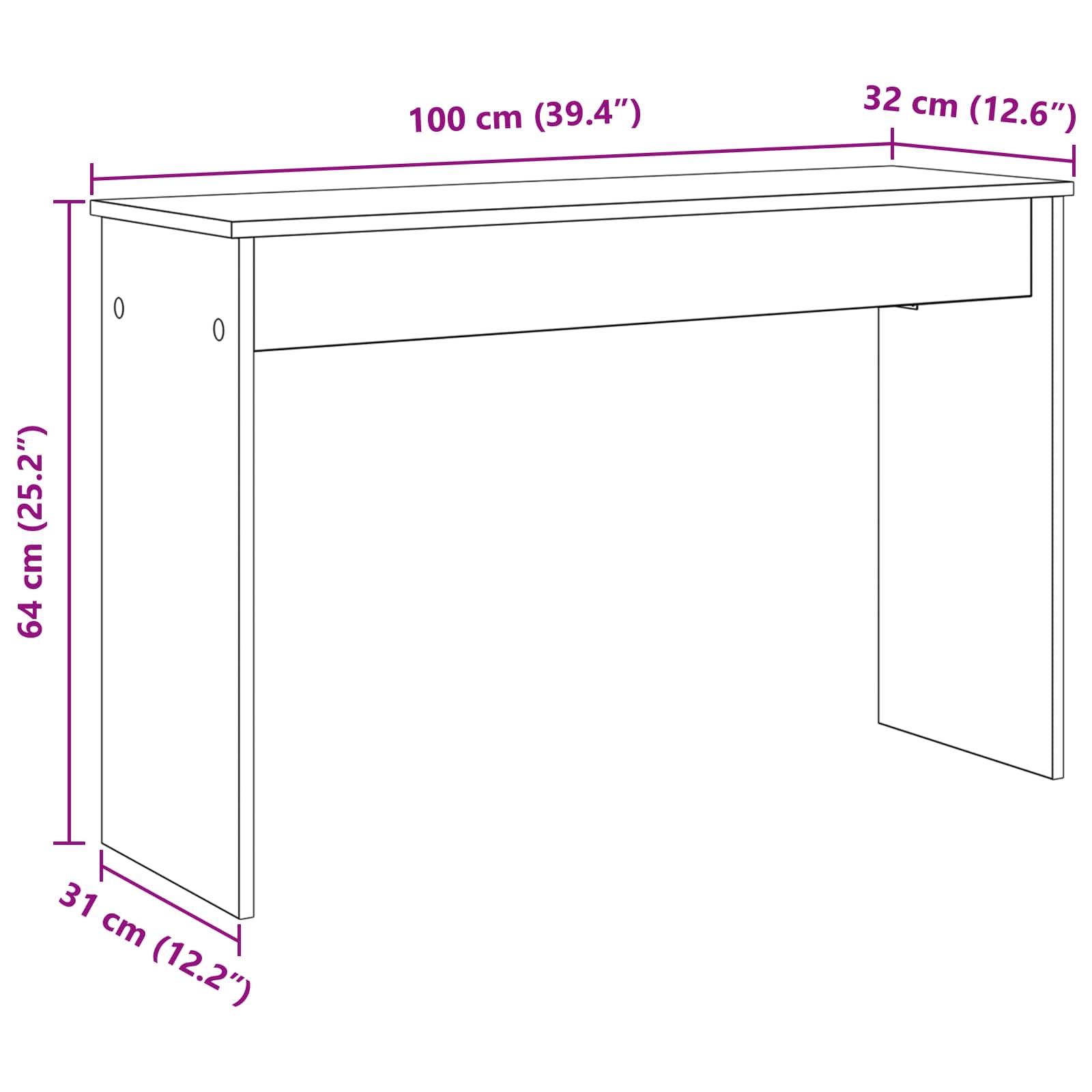 Keyboard Stand Beton Grå 100 x 32 x 64 cm Konstrueret træ