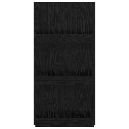 Magasin Rack med hylde Sort eg 51 x 11 x 102 cm Konstrueret træ