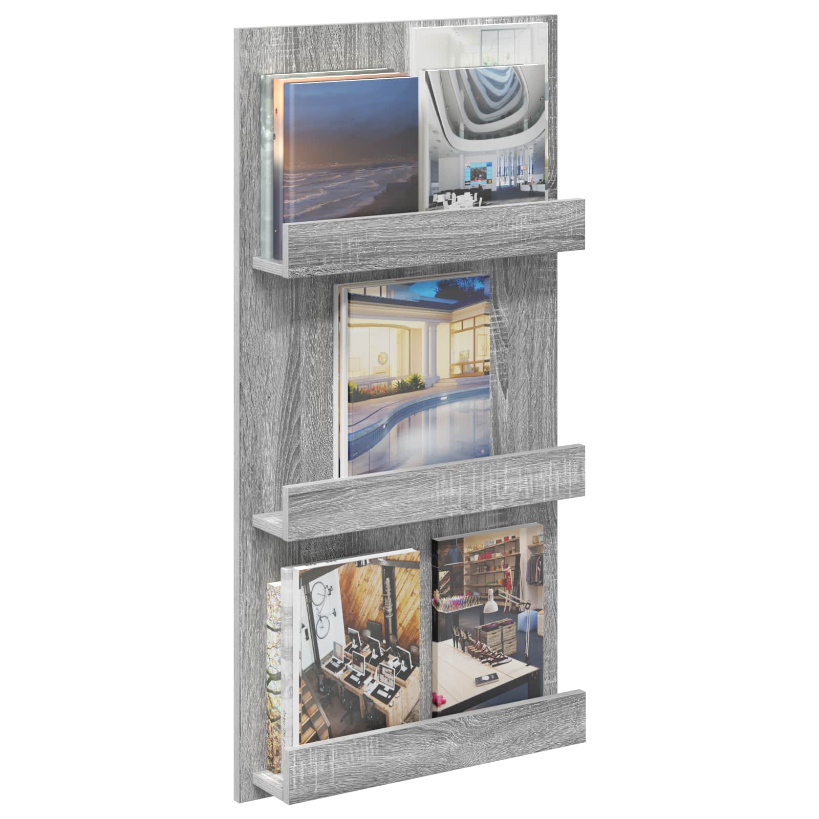 Magasin Rack Grå Sonoma 51 x 11 x 102 cm Konstrueret træ