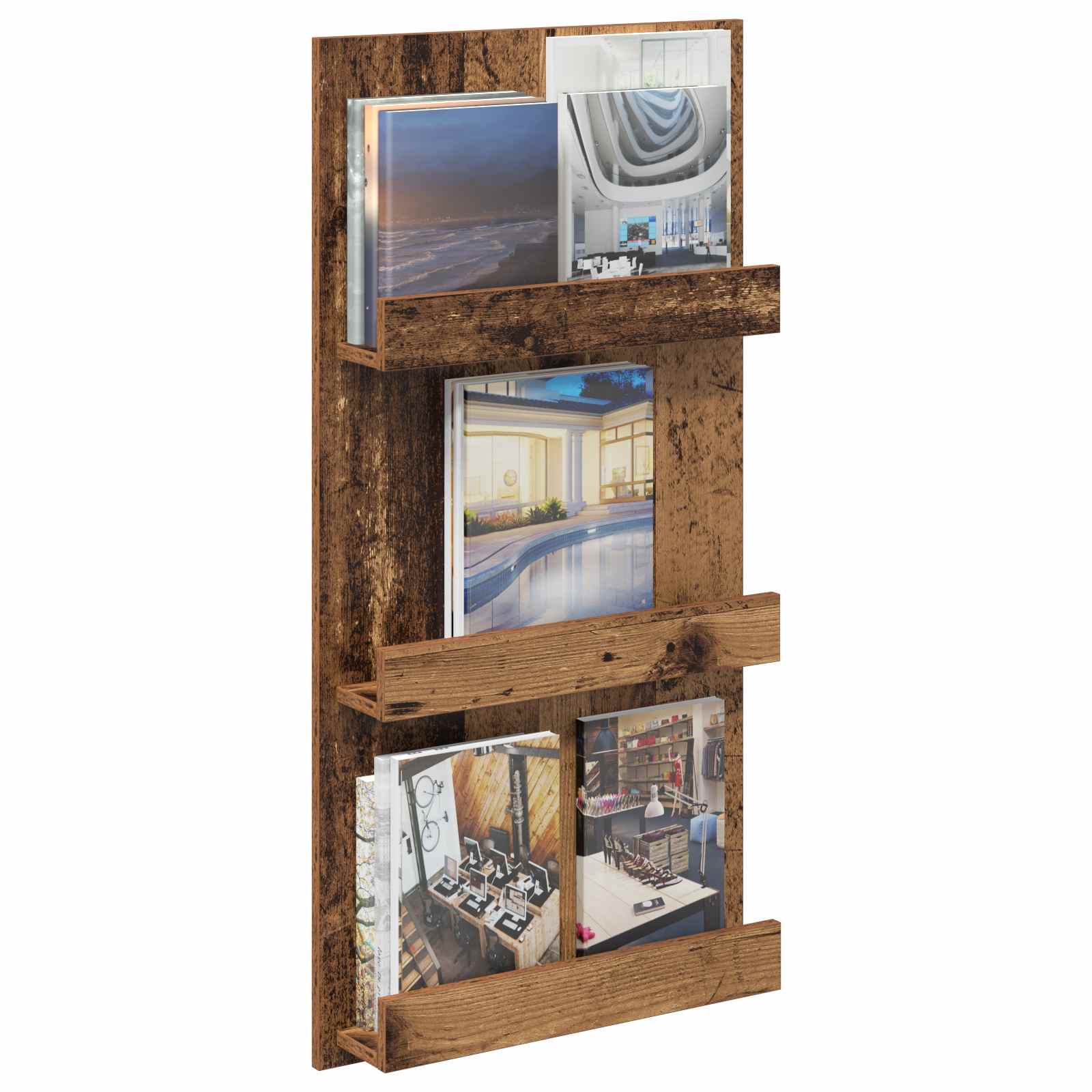 Magasin Rack Gammelt træ 51 x 11 x 102 cm Konstrueret træ