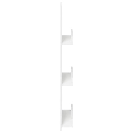 Magasin Rack med hylde Hvid 43 x 11 x 102 cm Konstrueret træ