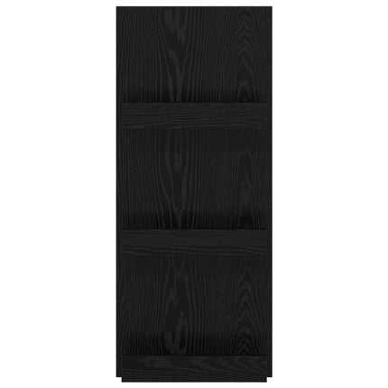 Magasin Rack med hylde Sort eg 43 x 11 x 102 cm Konstrueret træ