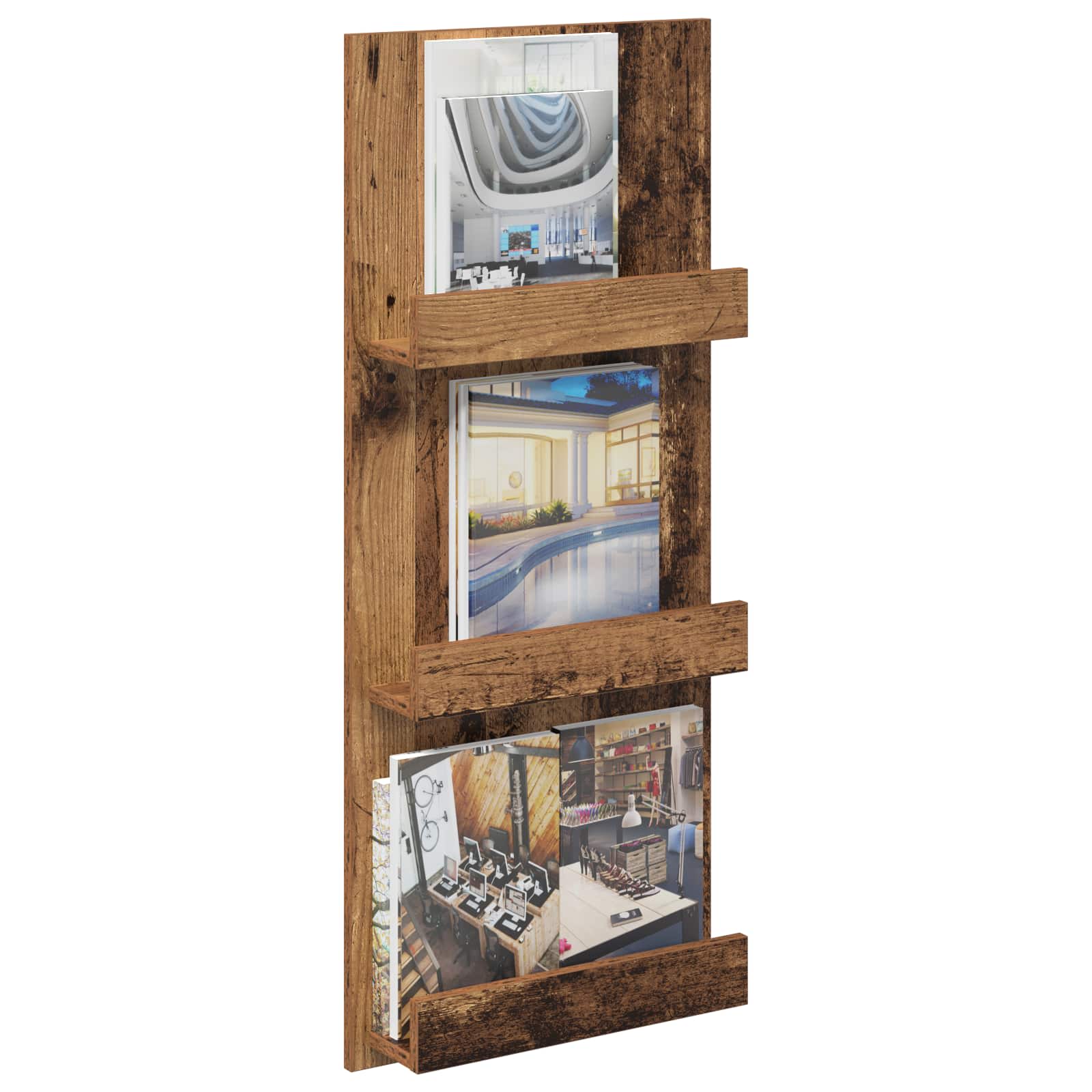 Magasin Rack Gammelt træ 43 x 11 x 102 cm Konstrueret træ