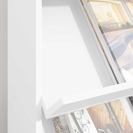 Magasin Rack med hylde Hvid 70 x 41 x 156 cm Konstrueret træ