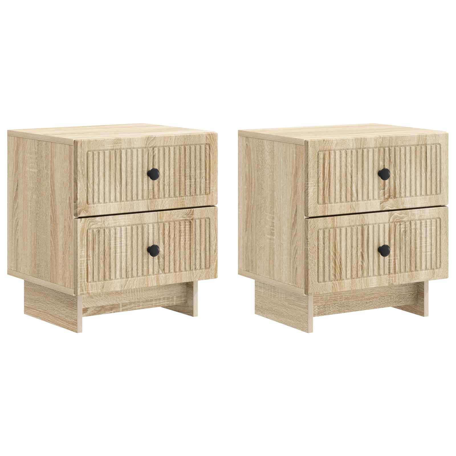 Natskab 2 pcs Sonoma-eg 43 x 34,5 x 47,5 cm Konstrueret træ