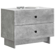 Natskab med skuffe Betongrå 62 x 34,5 x 47,5 cm Konstrueret træ