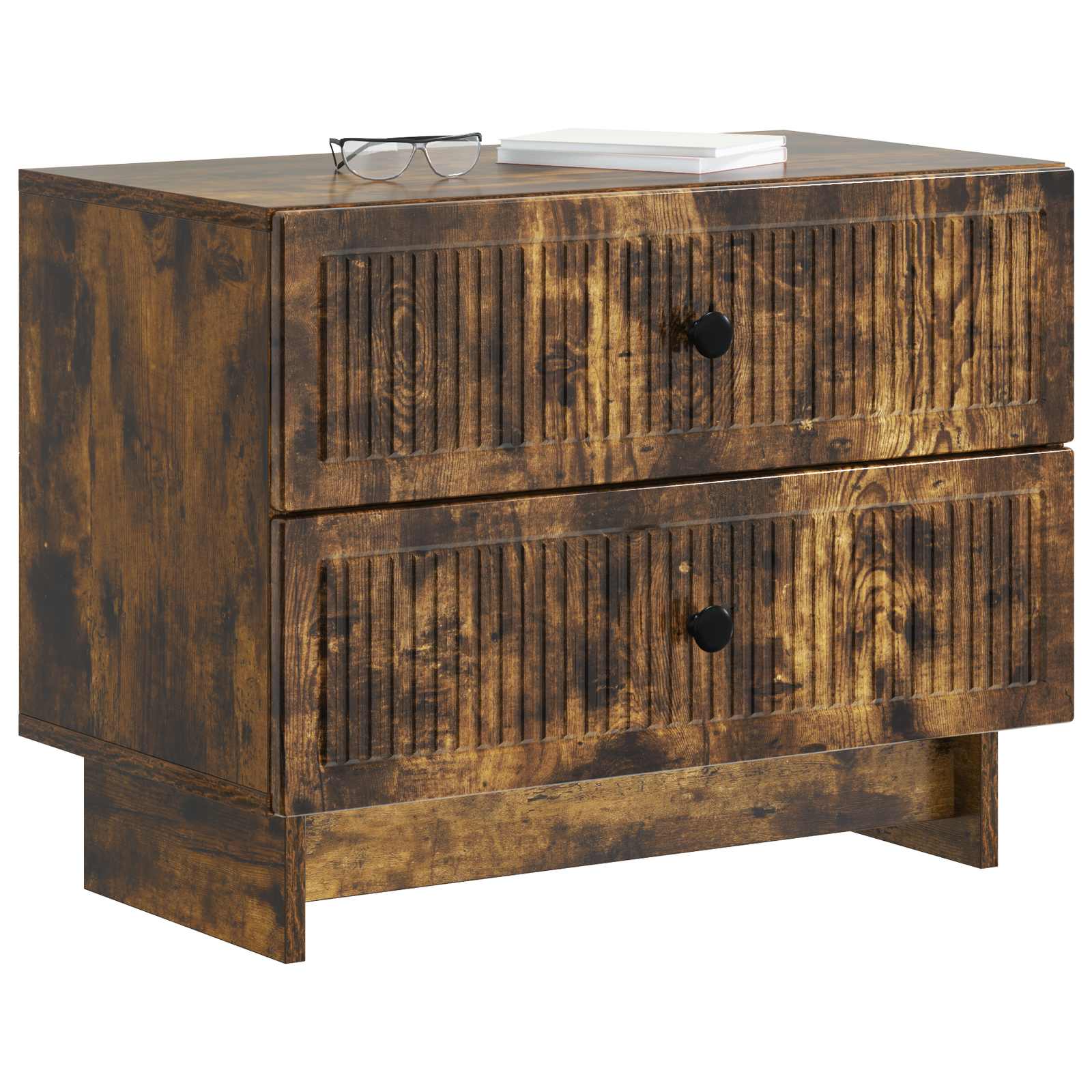 Natskab med skuffe Røget eg 62 x 34,5 x 47,5 cm Konstrueret træ