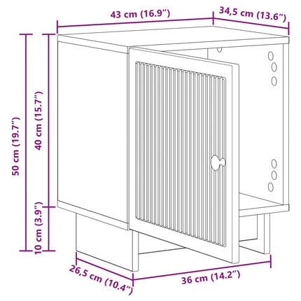 Natskab Hvid 43 x 34,5 x 50 cm Konstrueret træ
