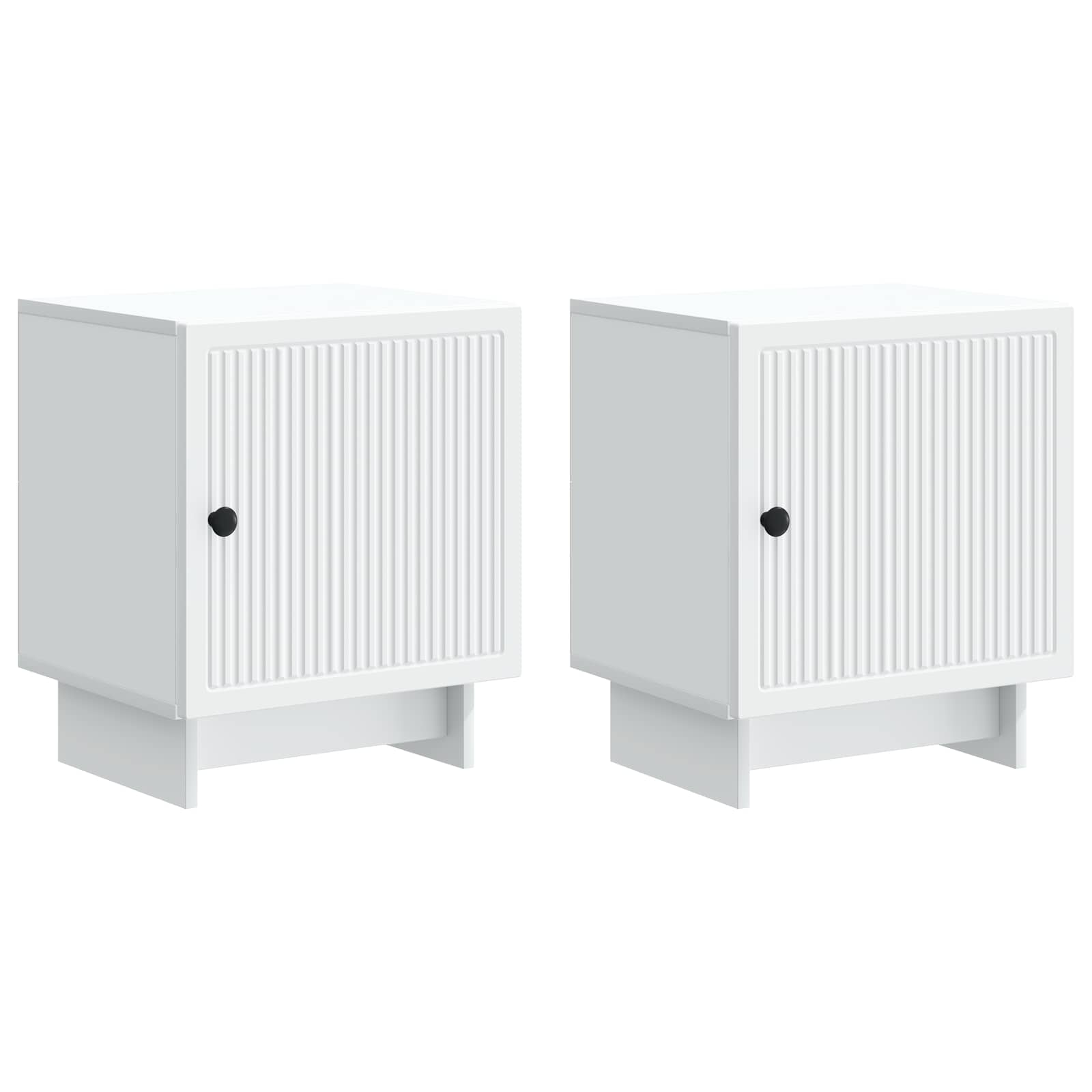 Natskab 2 pcs Hvid 43 x 34,5 x 50 cm Konstrueret træ