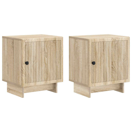 Natskab 2 stk. Sonoma-eg 43 x 34,5 x 50 cm Konstrueret træ
