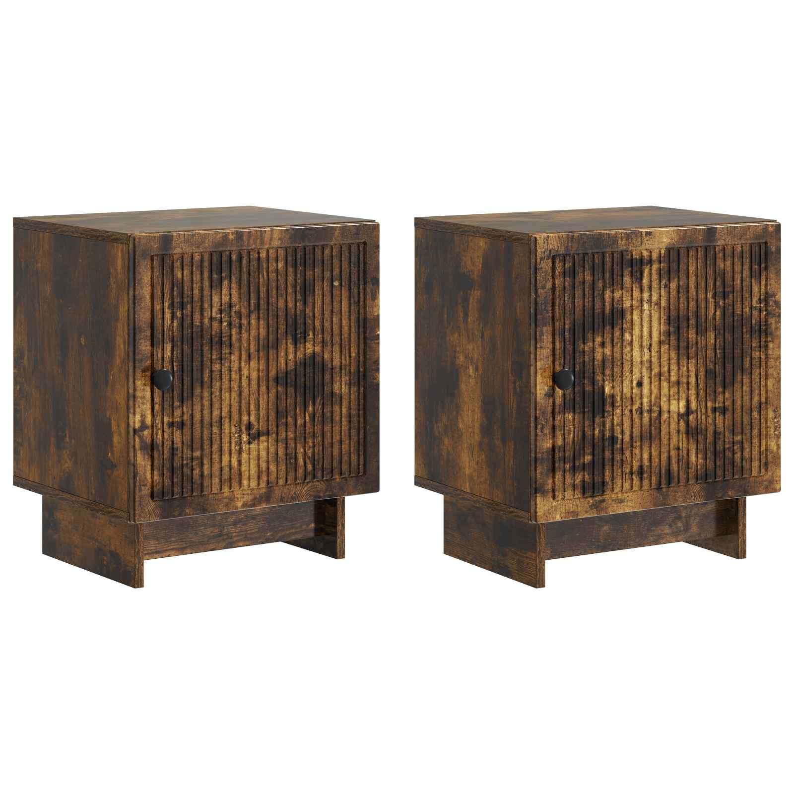 Natskab 2 pcs Røget eg 43 x 34,5 x 50 cm Konstrueret træ