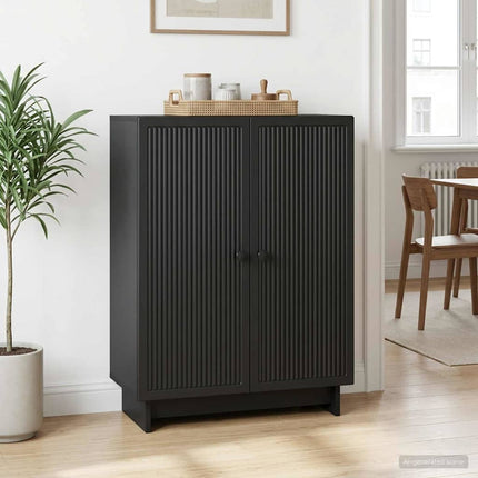 Sideboard Sort 66 x 34,5 x 90 cm Konstrueret træ