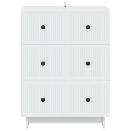 Skuffeskab Hvid 66 x 34,5 x 90 cm Konstrueret træ