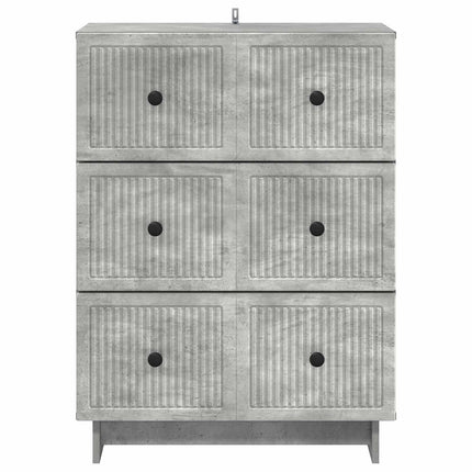 Skuffeskab 66 x 34,5 x 90 cm Konstrueret træ Betongrå