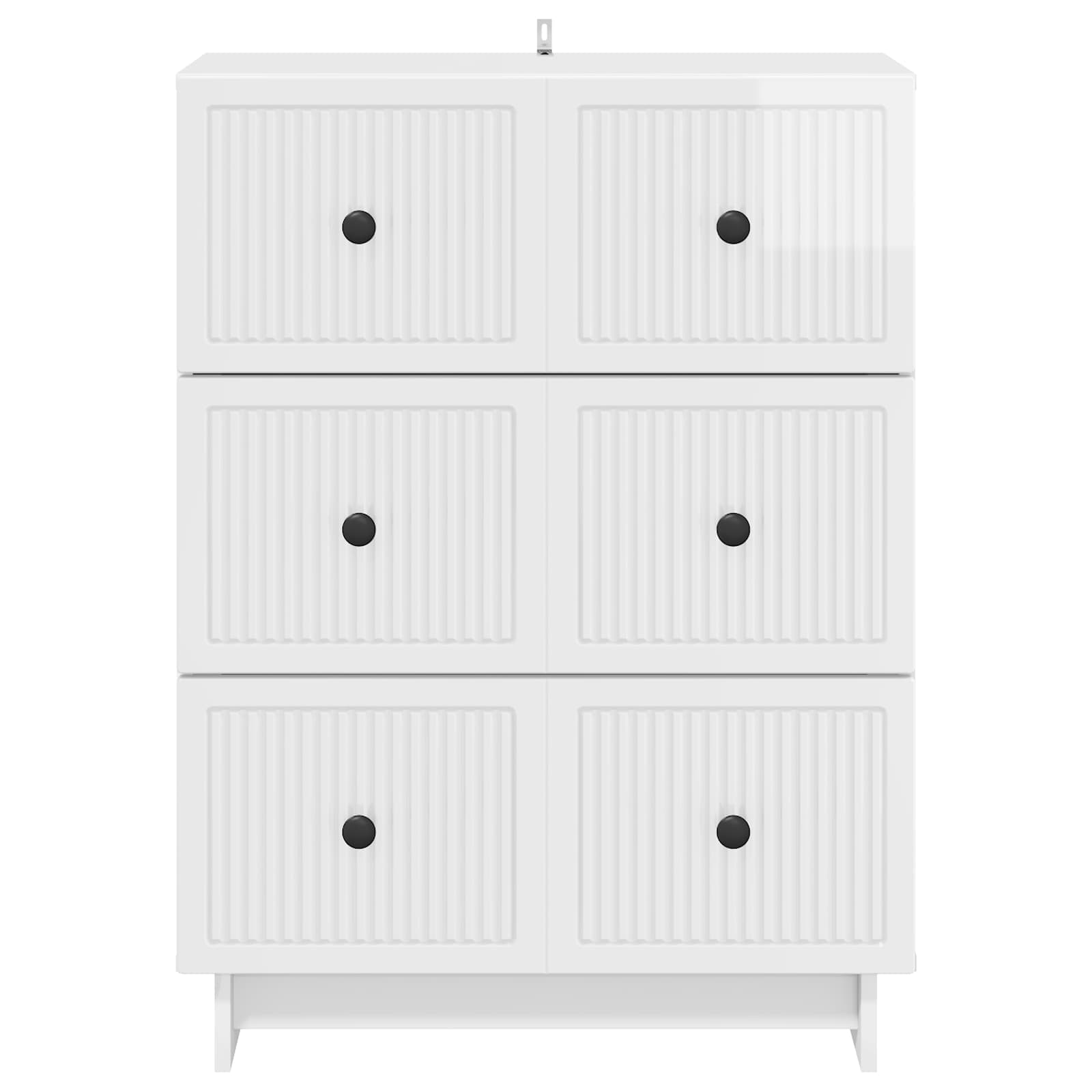 Skuffeskab Hvid højglans 66 x 34,5 x 90 cm Konstrueret træ