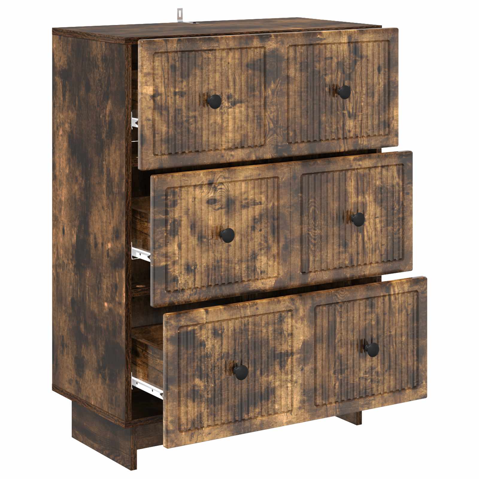 Skuffeskab Røget eg 66 x 34,5 x 90 cm Konstrueret træ