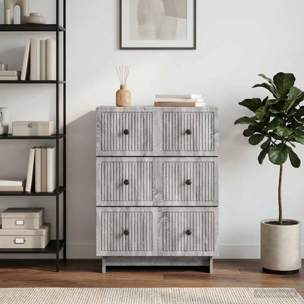 Skuffeskab 66 x 34,5 x 90 cm Konstrueret træ Grå sonoma-eg