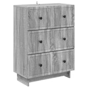 Skuffeskab Grå sonoma-eg 66 x 34,5 x 90 cm Konstrueret træ